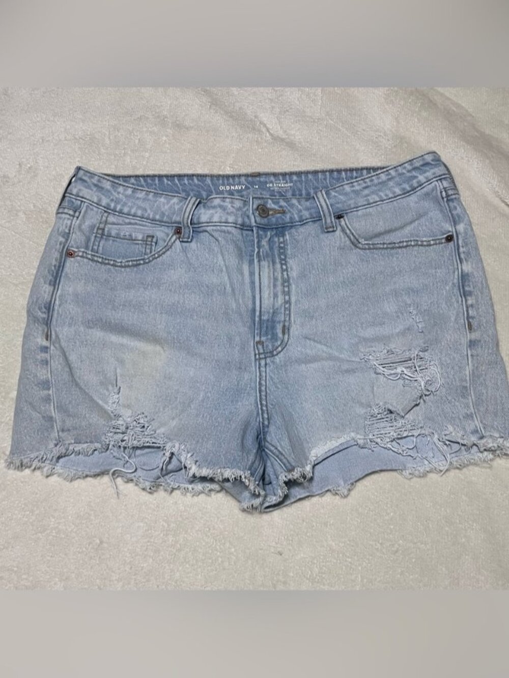 High Rise OG Straight Cutoff Jean Shorts - Picture 1 of 2